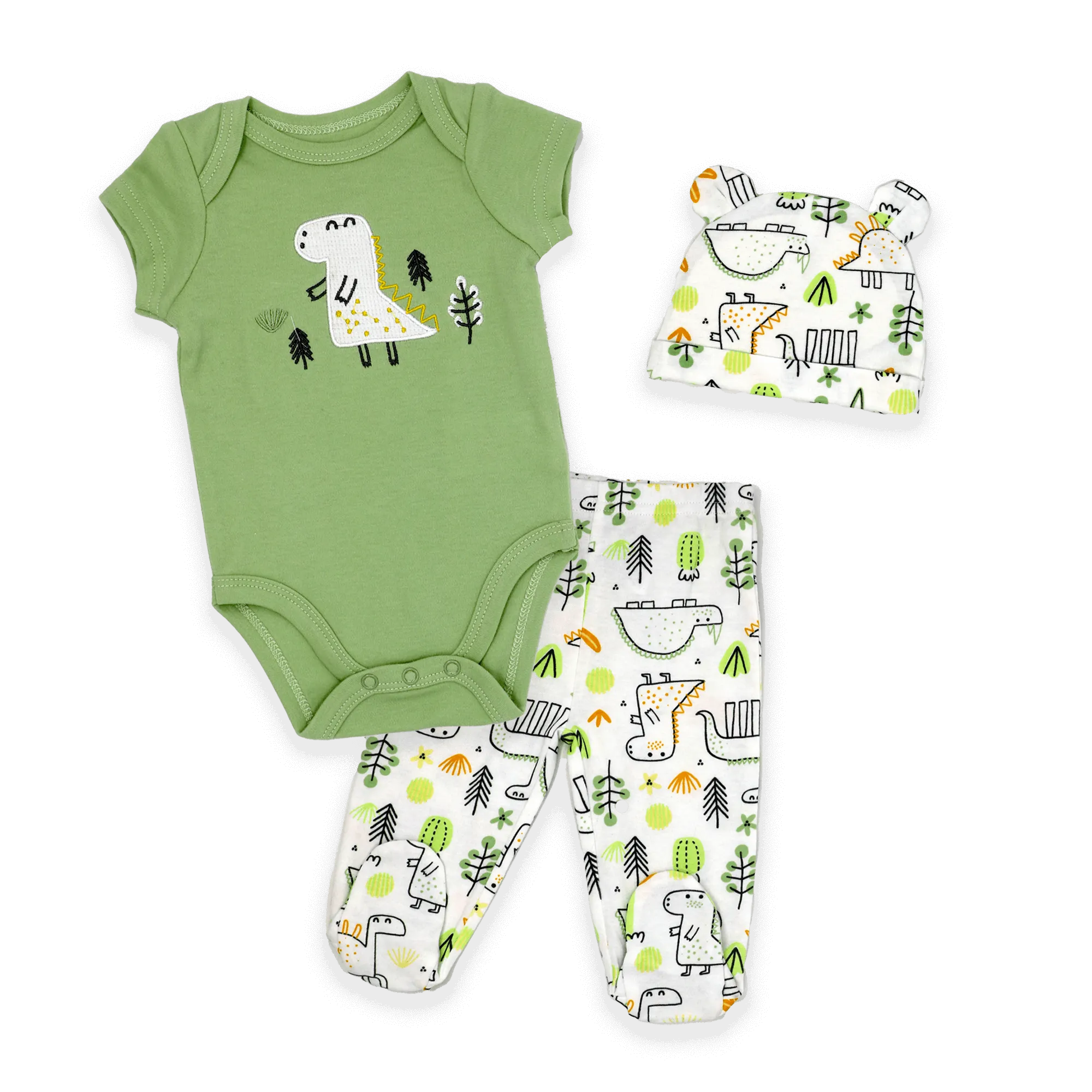 Baby Boy's Footed Jogger Set - Dinosaur