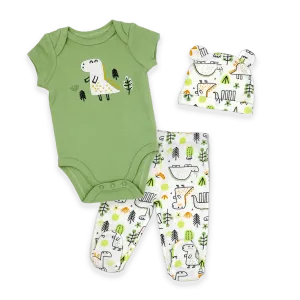 Baby Boy's Footed Jogger Set - Dinosaur