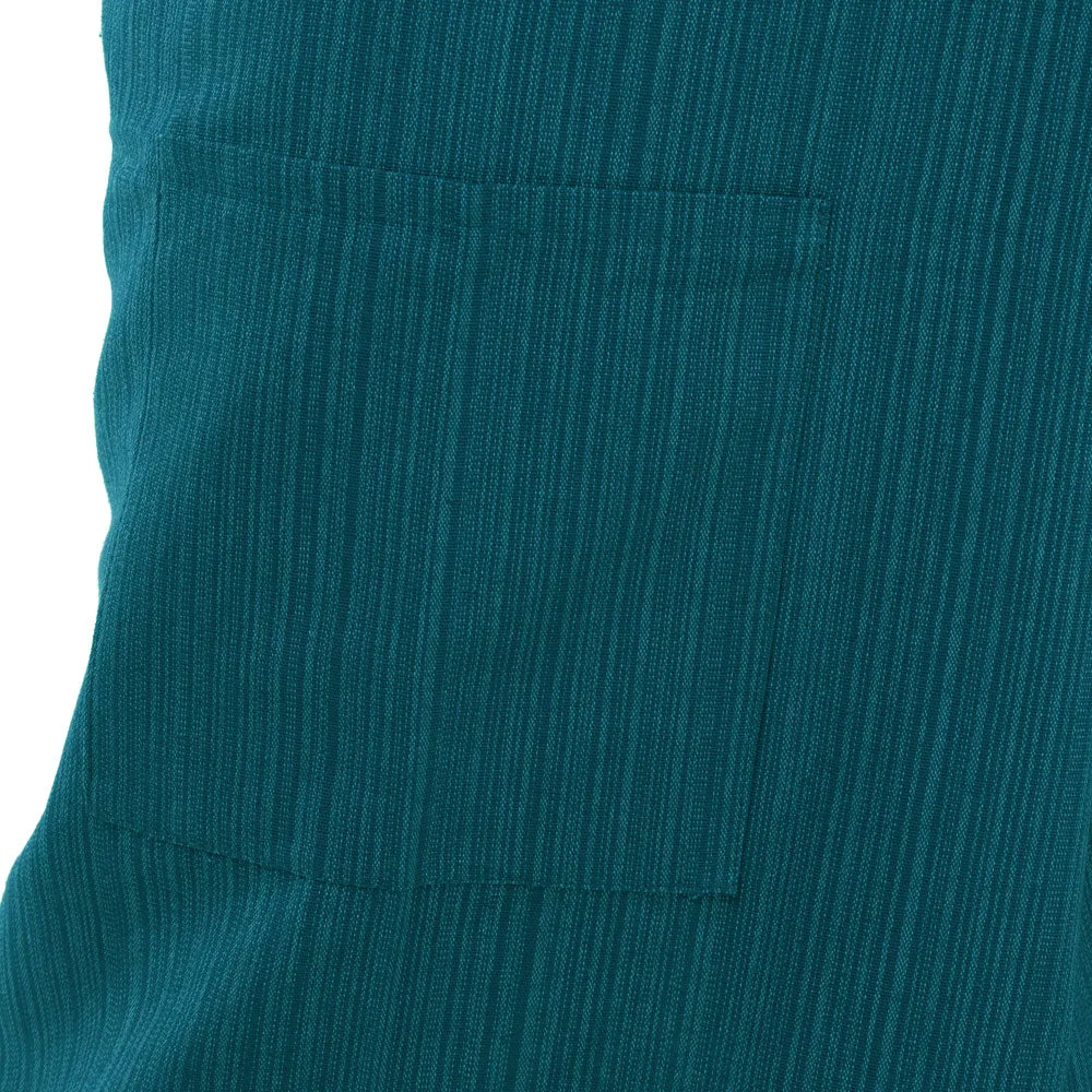 Deep Sea Blue Men's Pinstripe Thai Fisherman Pants