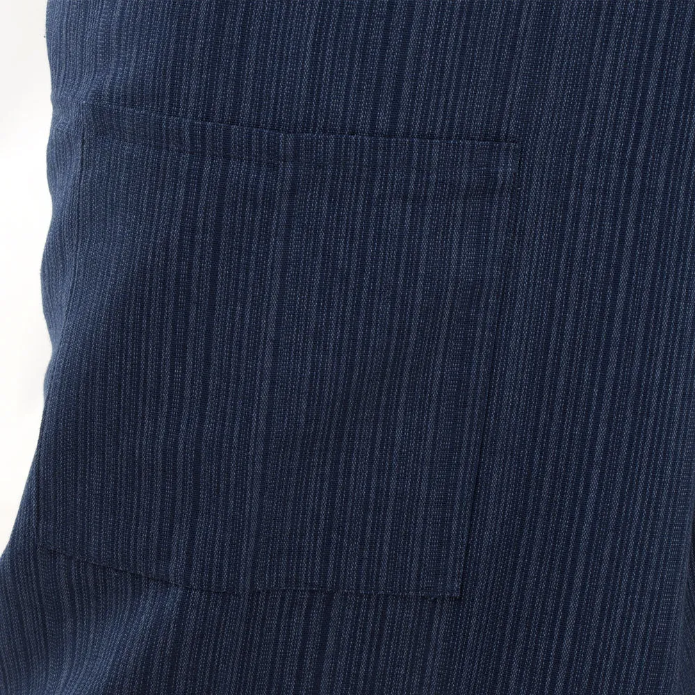 Deep Sea Blue Men's Pinstripe Thai Fisherman Pants