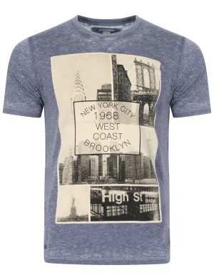 Downtown Brooklyn T-shirt in Vintage Indigo - Tokyo Laundry