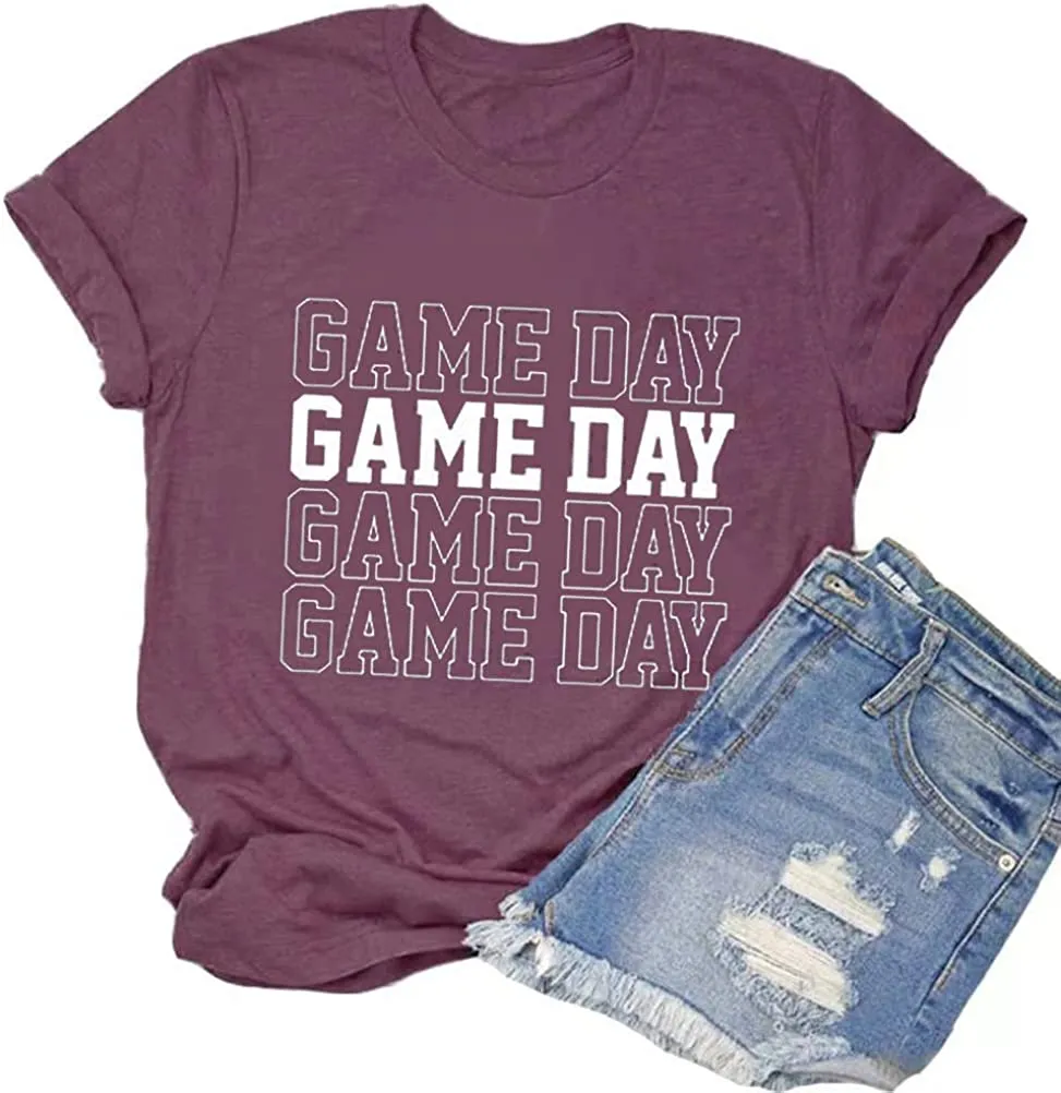 Game Day Shirt for Women Cute Graphic Shirt