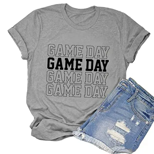 Game Day Shirt for Women Cute Graphic Shirt