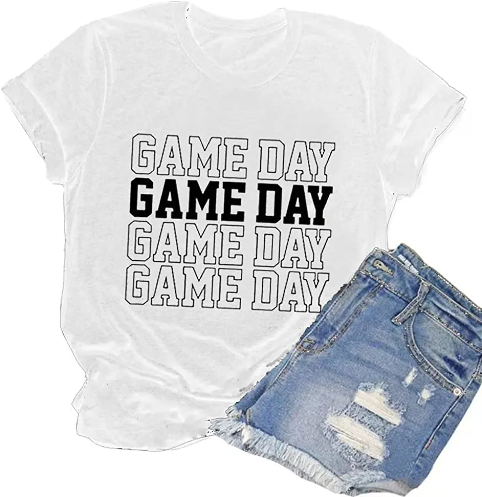 Game Day Shirt for Women Cute Graphic Shirt