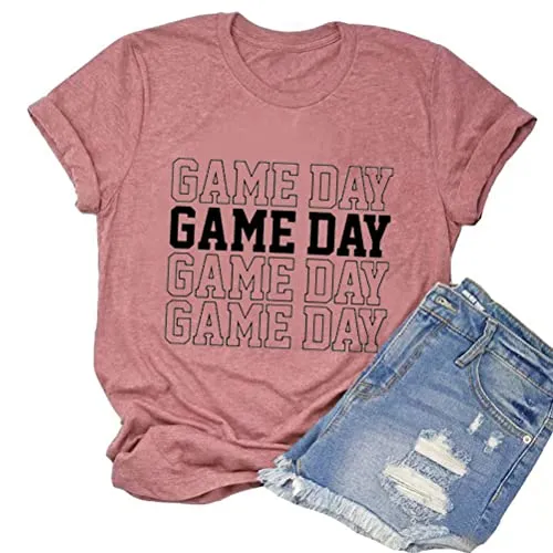 Game Day Shirt for Women Cute Graphic Shirt