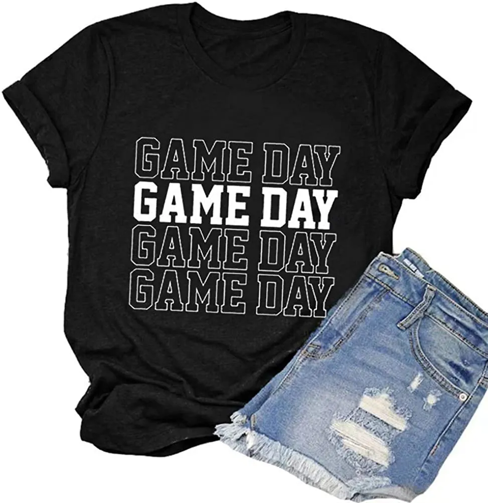 Game Day Shirt for Women Cute Graphic Shirt