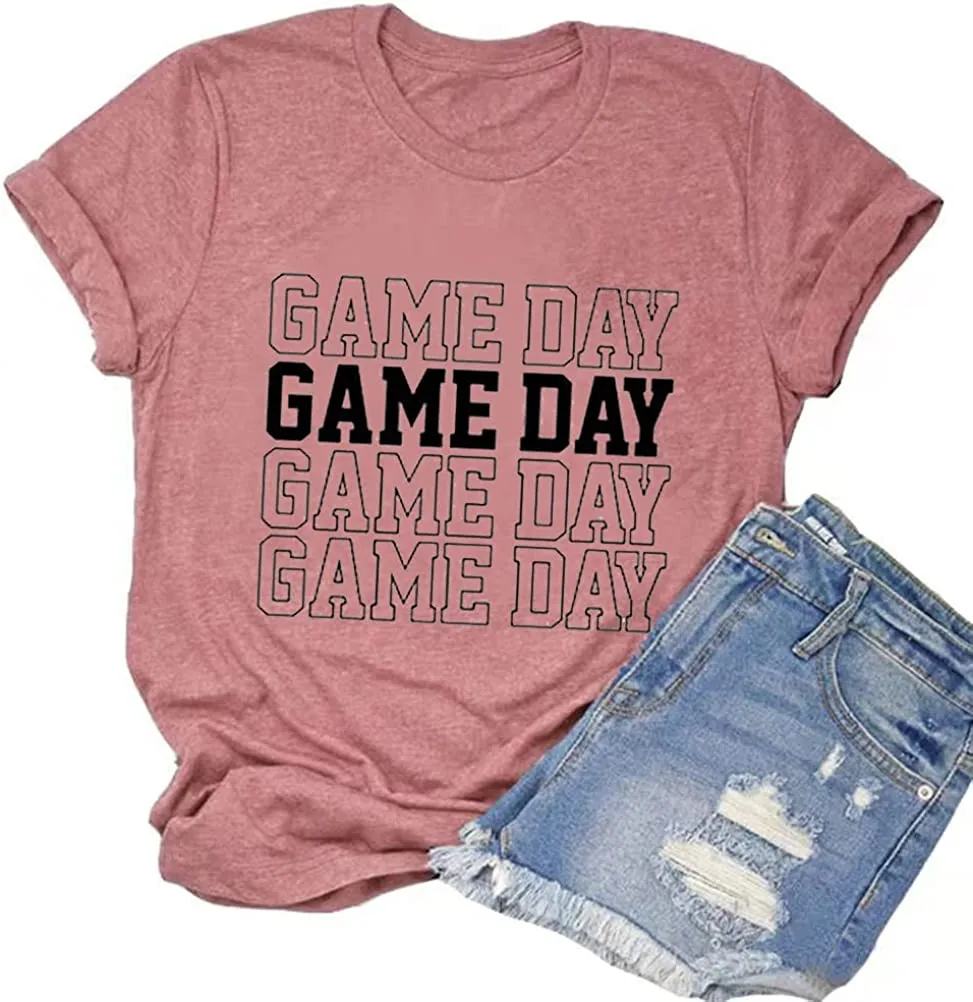 Game Day Shirt for Women Cute Graphic Shirt