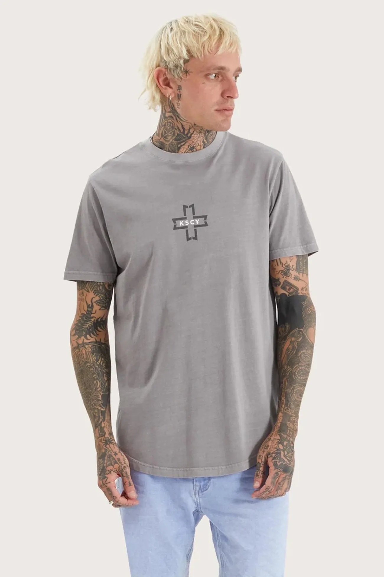 Gravel Dual Curved Tee Pigment Silver Scone