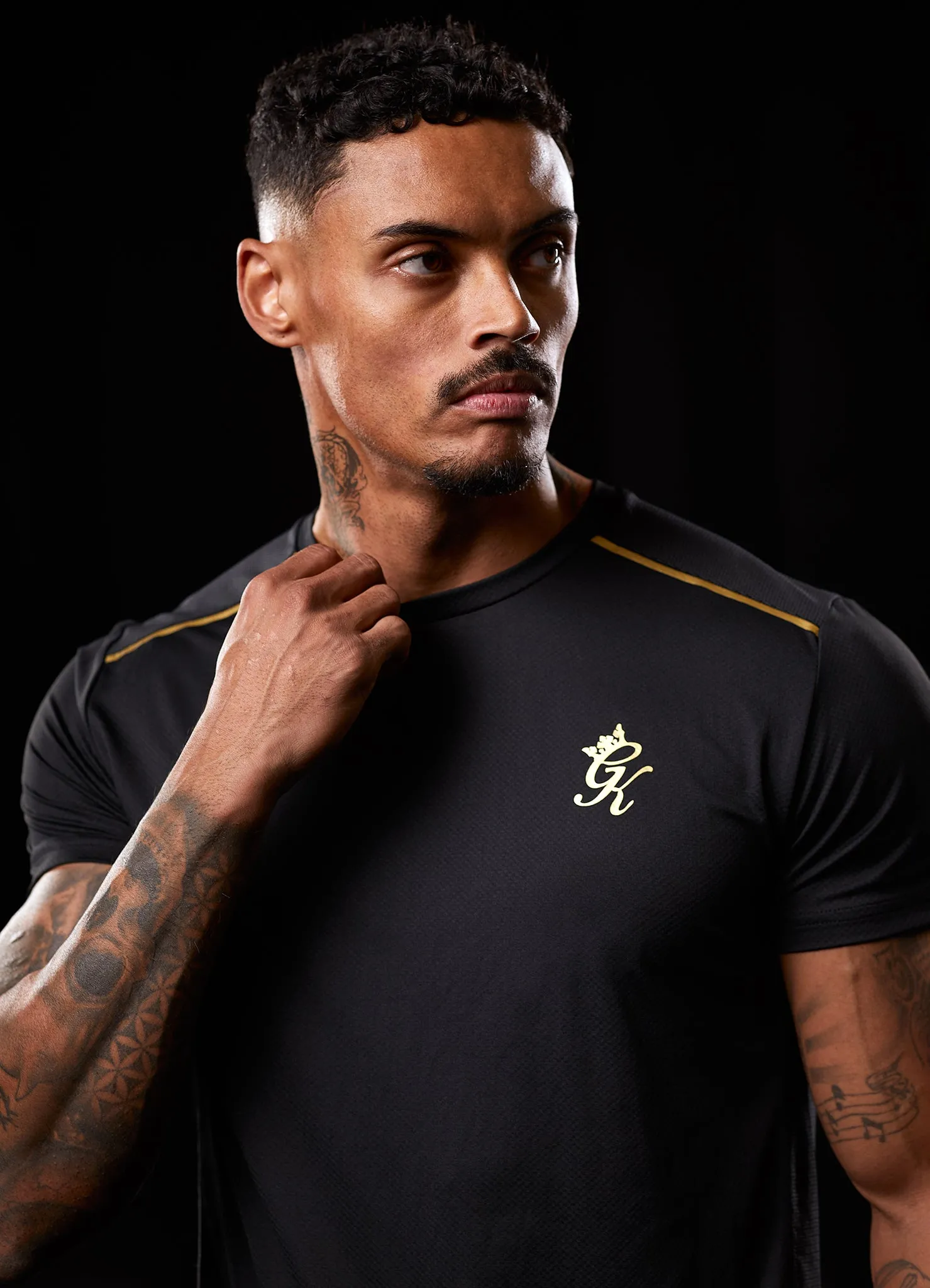 Gym King Flex Tee - Black/Gold