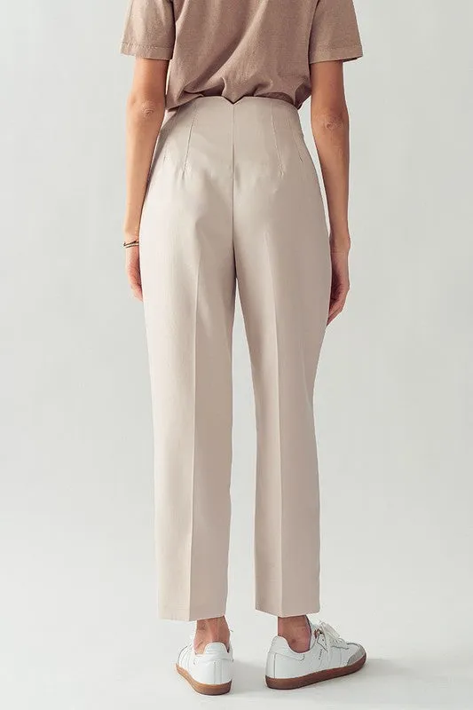 High Waist Pleated Pants