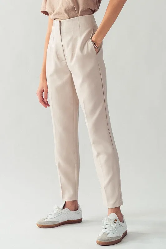 High Waist Pleated Pants