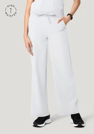 High Waisted Wide Leg White