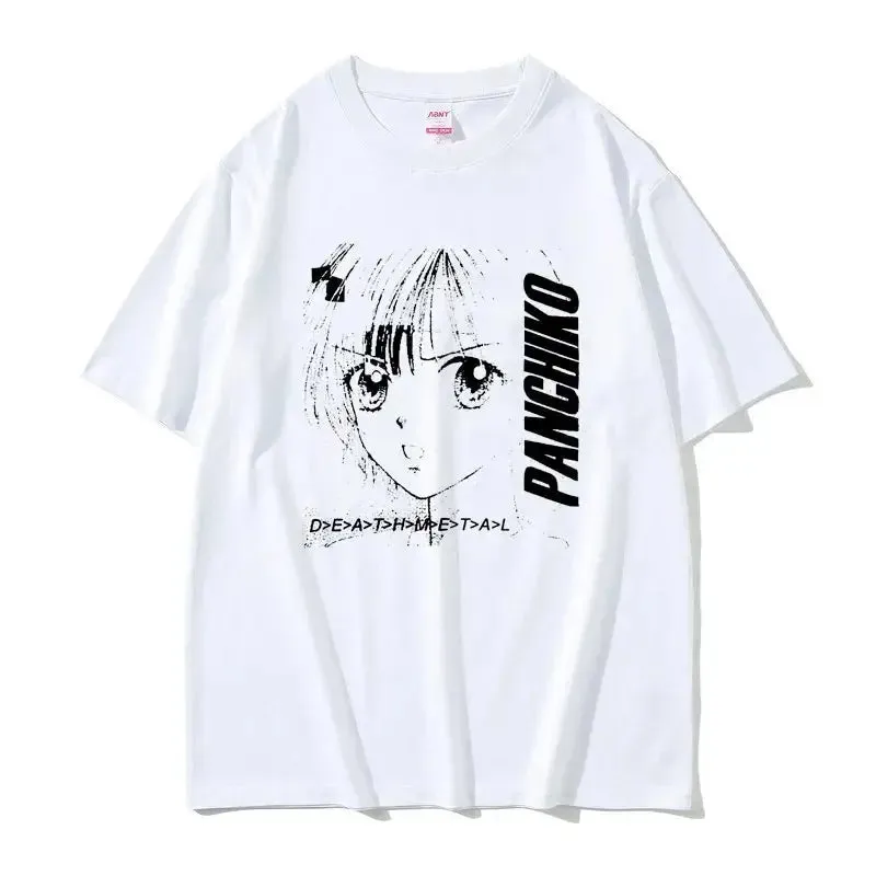 Hot Panchiko DEATHMETAL Album Print T Shirt Summer Street Fashion Oversized T Shirts Men Women  Manga Style 100%Cotton T-shirts