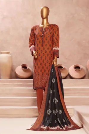 HZ Stitched 3 Piece Emb Khaddar Vol-02 Collection'2024-KE-907