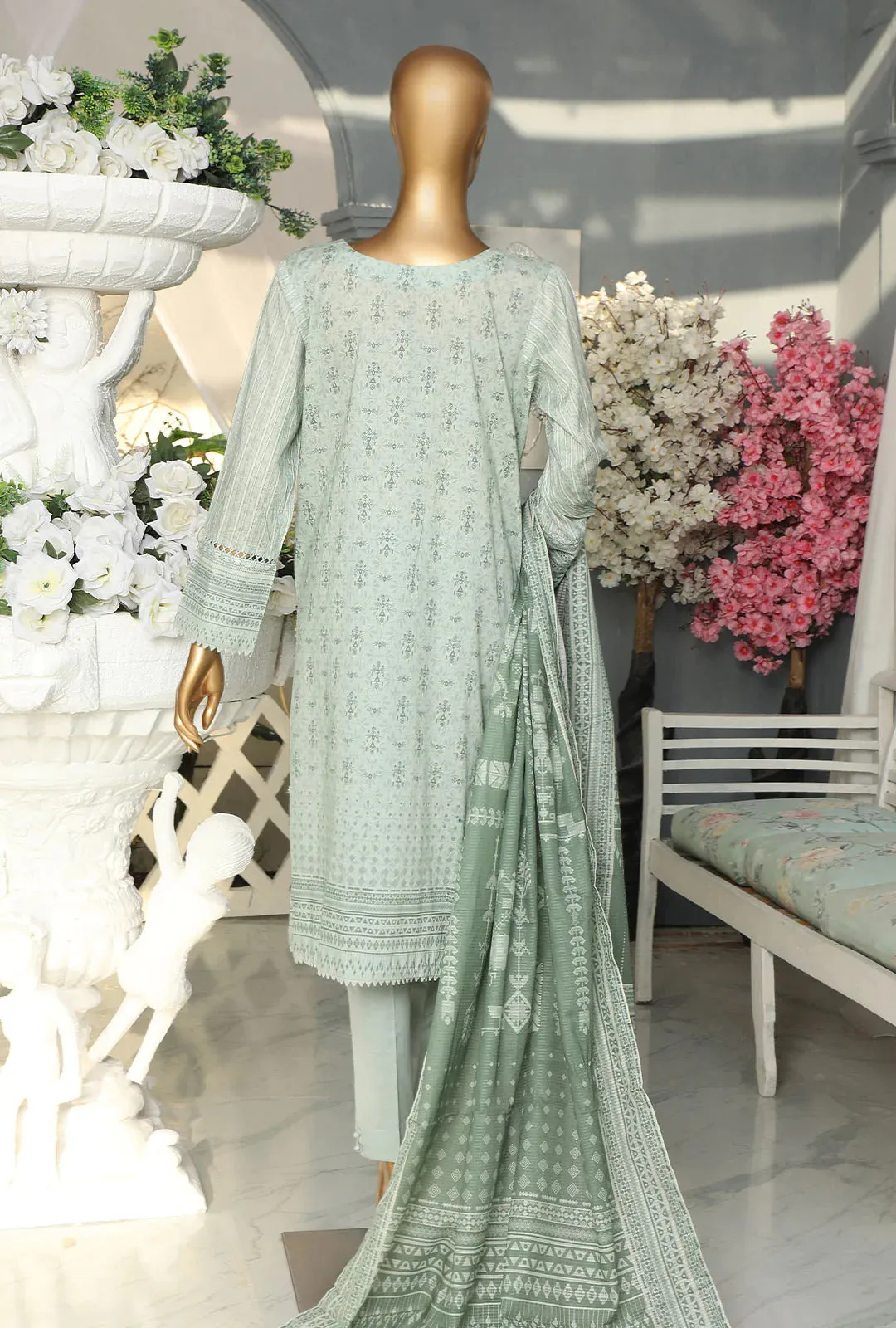 Hz Stitched 3 Piece Printed Lawn Collection'2023-PSC-2355