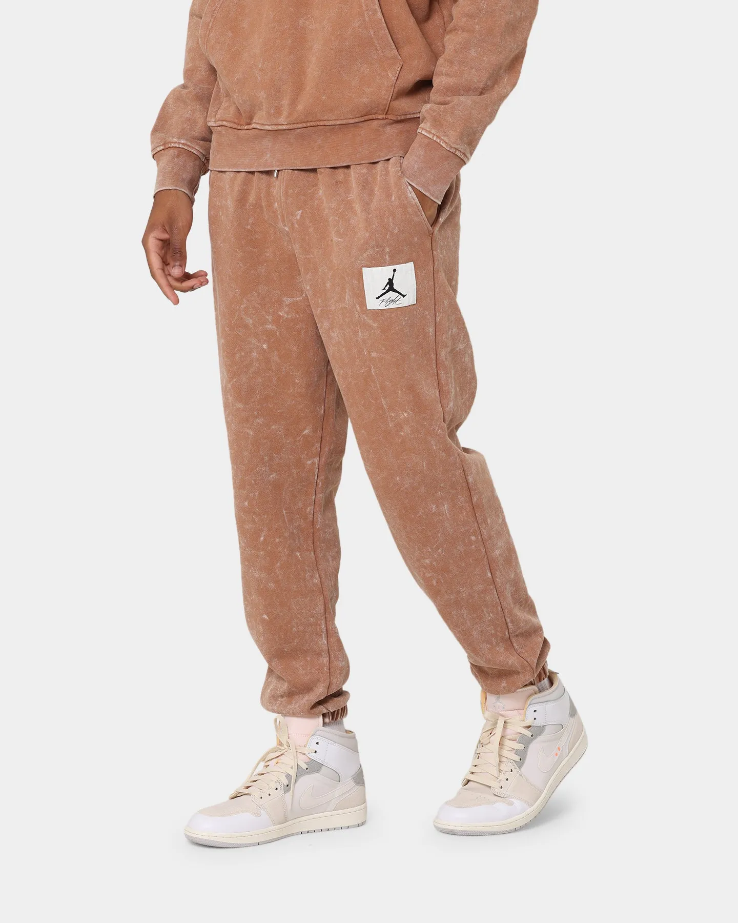 Jordan Essential Statement Washed Fleece Pants Mineral Clay