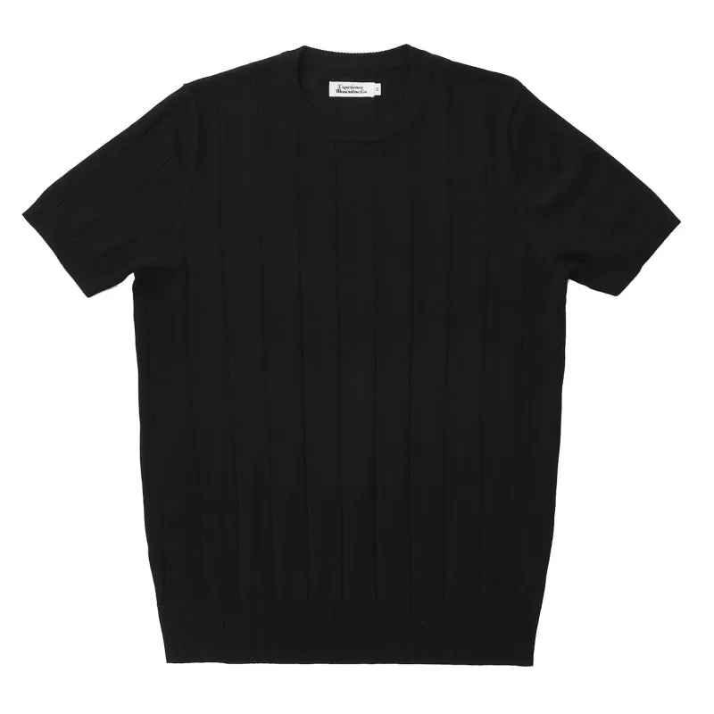 Men's Knit Rib T-shirt Short Sleeves