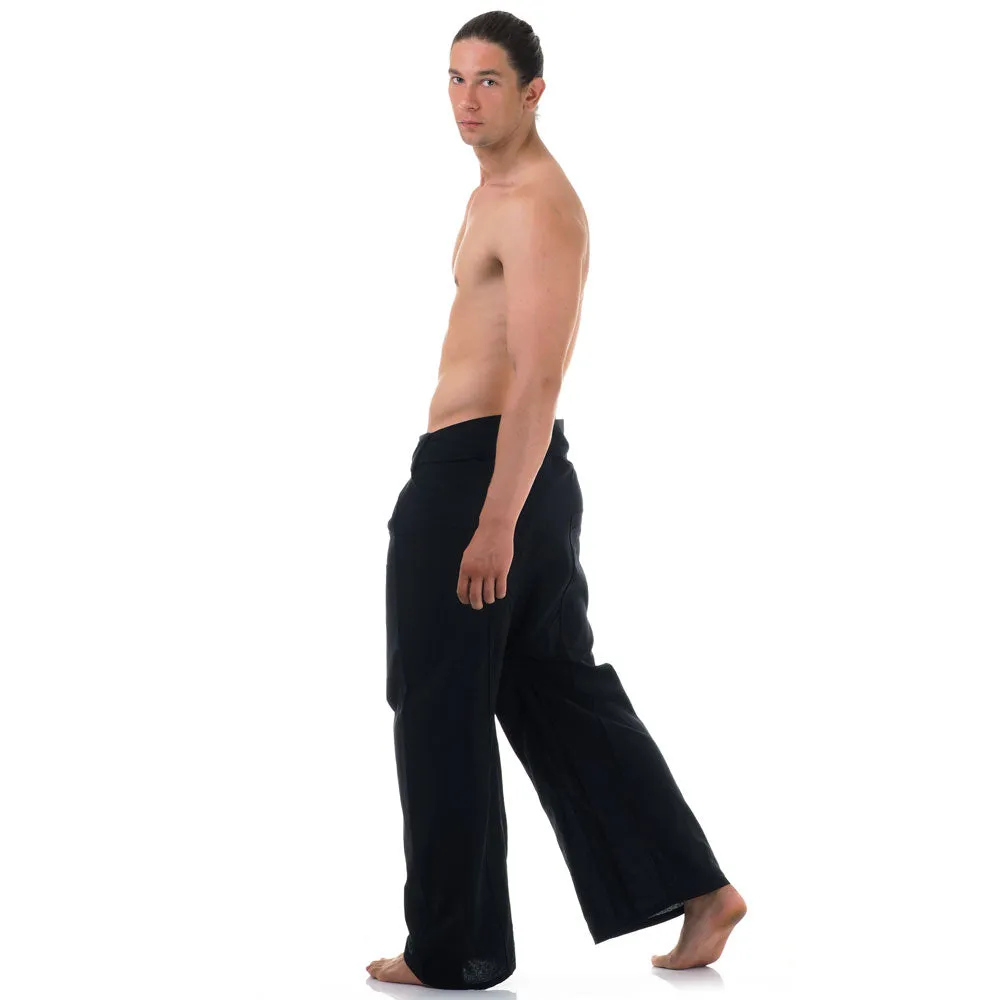 Men's Thai Fisherman Pants Midnight Black