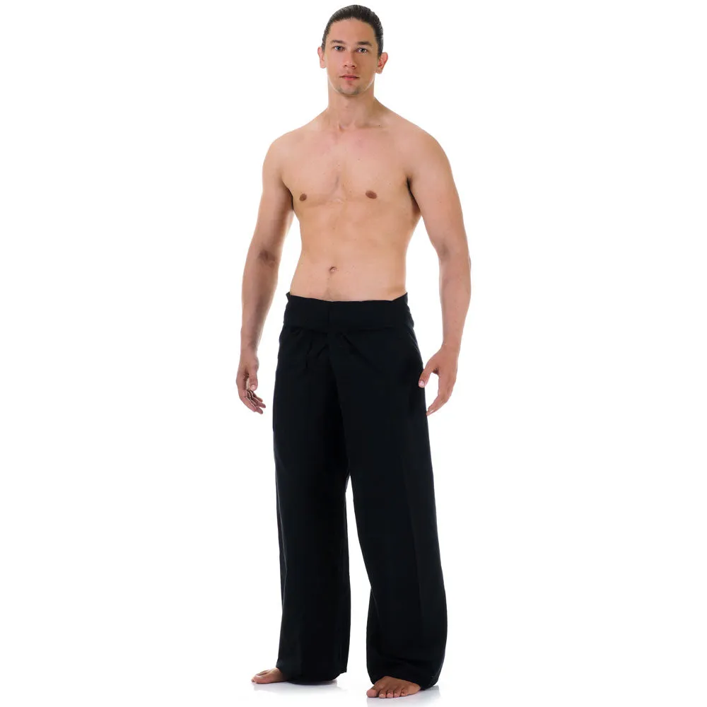 Men's Thai Fisherman Pants Midnight Black