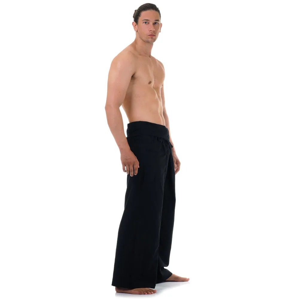 Men's Thai Fisherman Pants Midnight Black