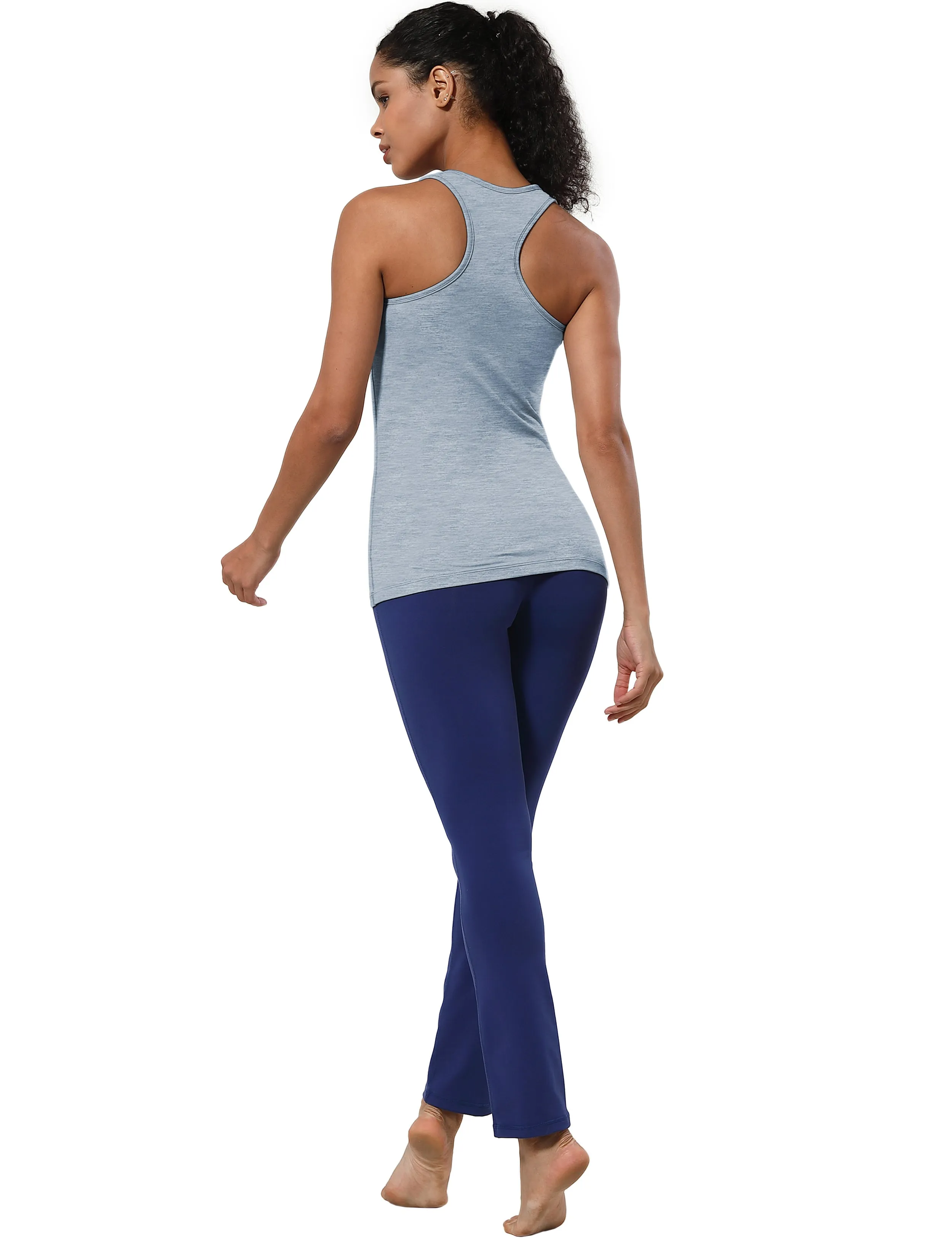 Racerback Athletic Tank Tops heatherblue_Jogging