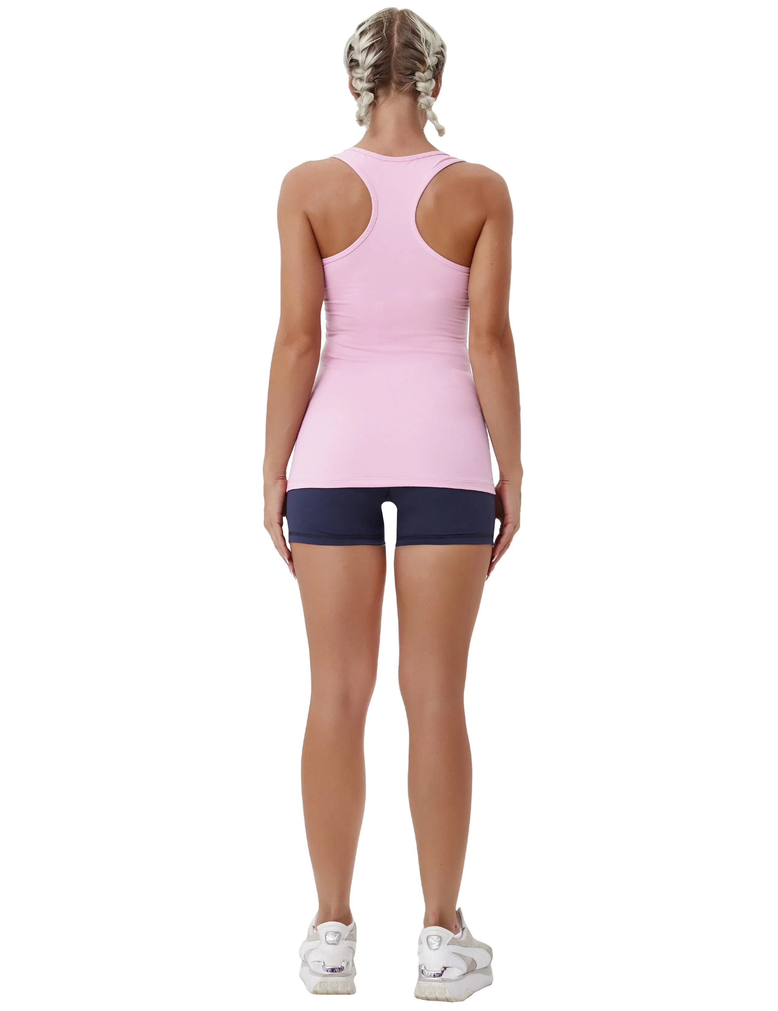 Racerback Athletic Tank Tops lightpink_Pilates