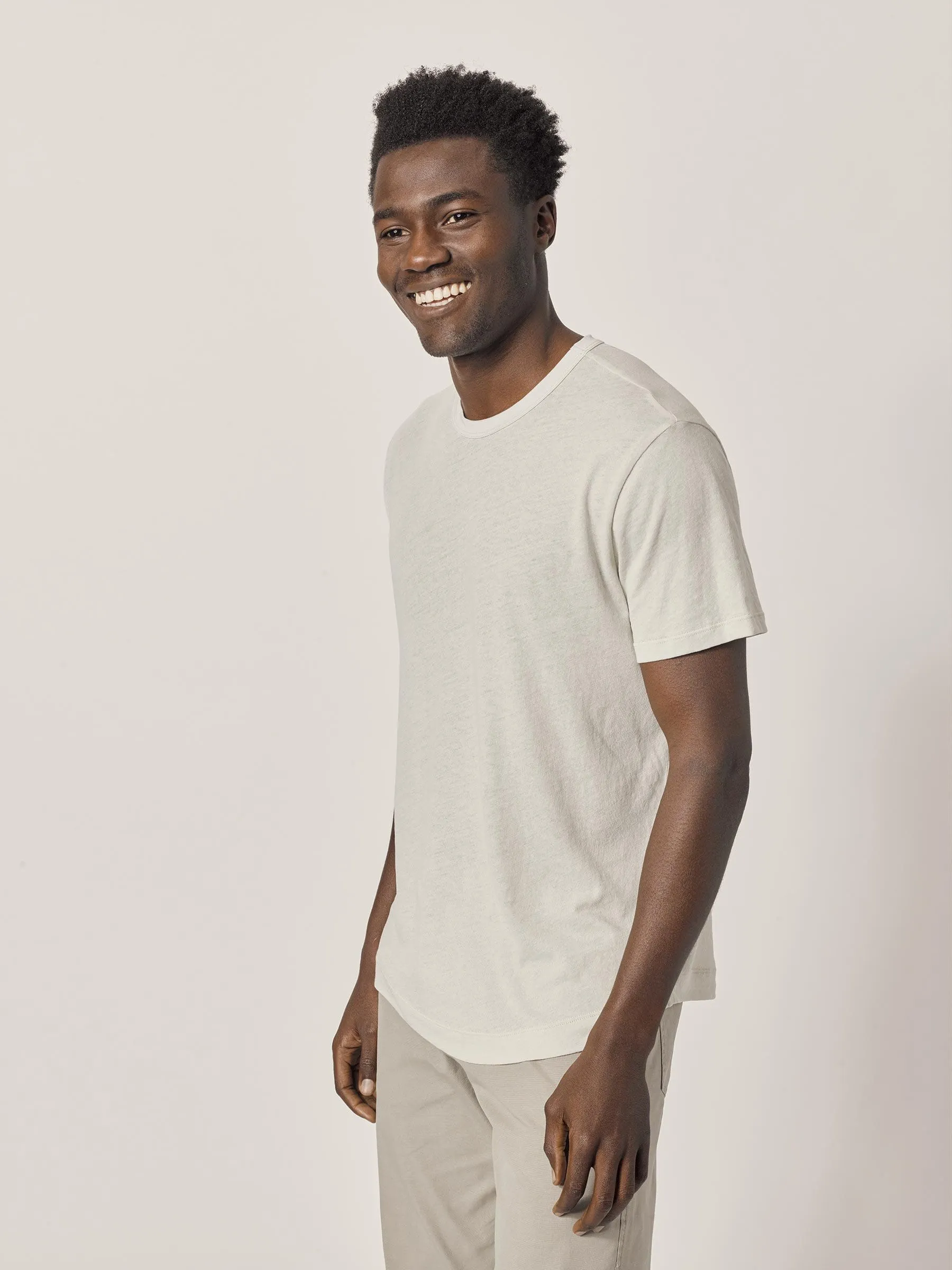 Stone Costa Curved Hem Tee