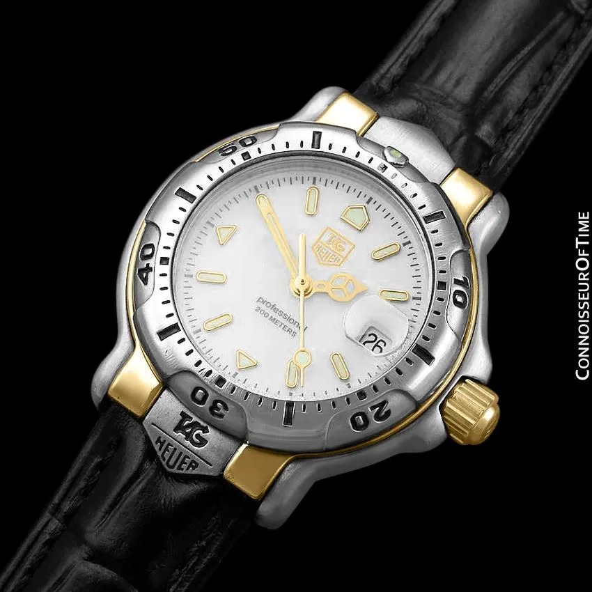 Tag Heuer Professional 6000 Ladies Divers Stainless Steel & 18K Gold Plated Watch - WH1351 K1