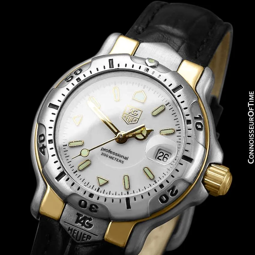 Tag Heuer Professional 6000 Ladies Divers Stainless Steel & 18K Gold Plated Watch - WH1351 K1