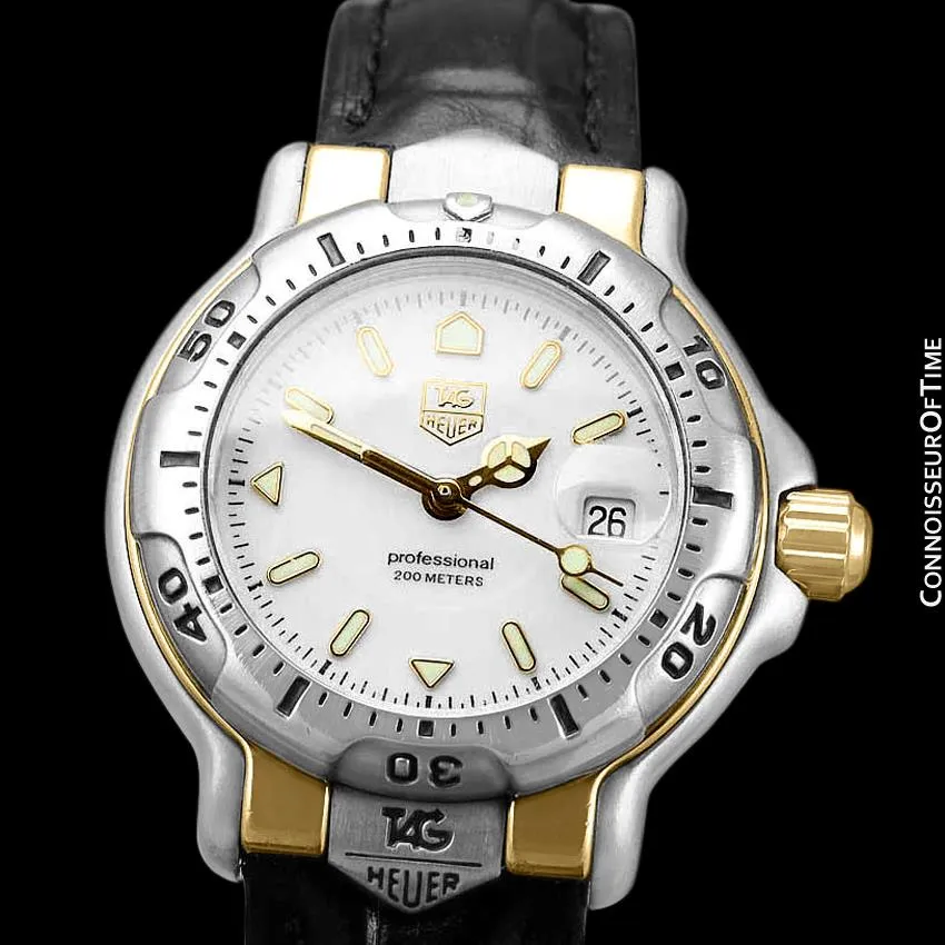 Tag Heuer Professional 6000 Ladies Divers Stainless Steel & 18K Gold Plated Watch - WH1351 K1