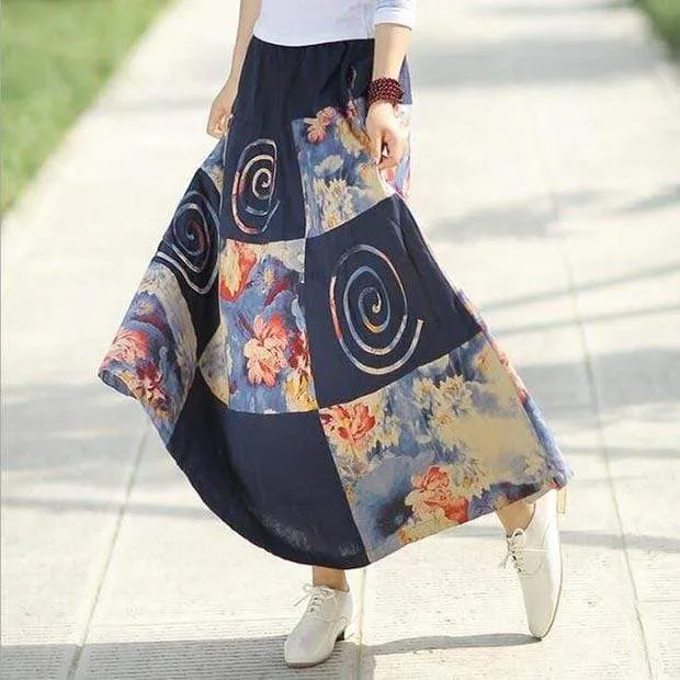 Tribal Patchwork Skirt