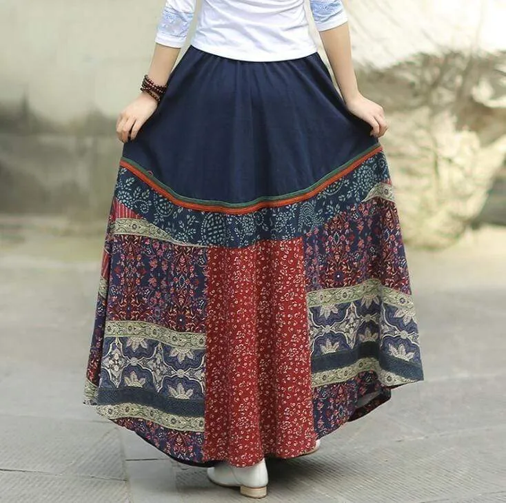 Tribal Patchwork Skirt