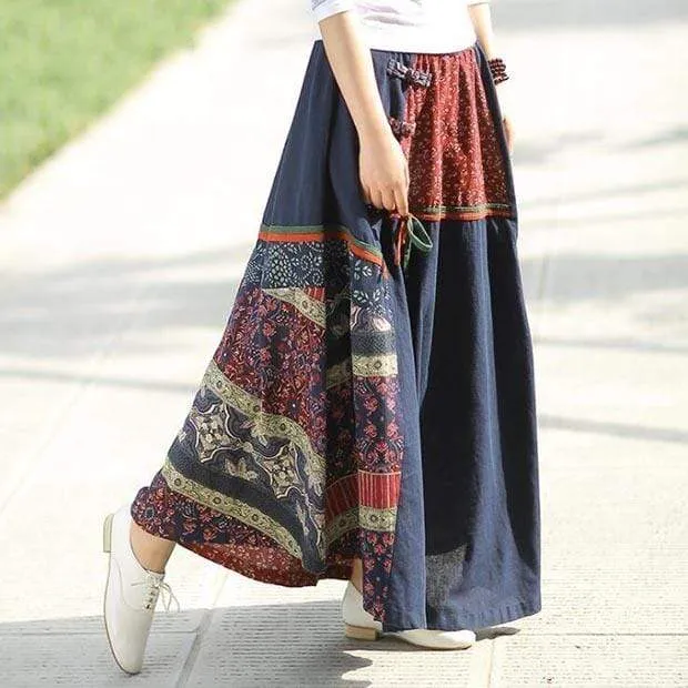 Tribal Patchwork Skirt