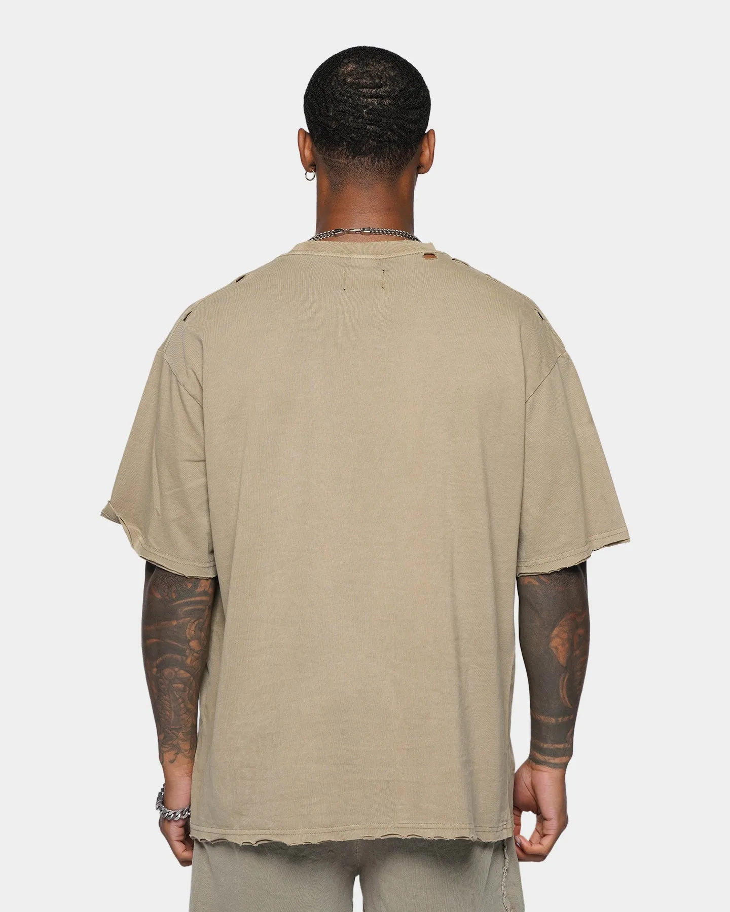 XXIII Bair Distressed T-Shirt Khaki